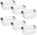 Superio 3.4 Quart Clear Plastic Storage Boxes with Lids, Stackable Organizer Containers, BPA-Free Storage Bins for Home, Office, School & Dorm, 6 Pack by Superio