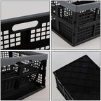 Foldable Storage Crates, 3-Pack Collapsible Plastic Utility Crate - Image 3