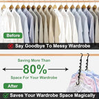 8-Pack Closet Organizers Storage, Sturdy Space-Saving Hangers for Wardrobes | Smart Clothes Hangers For Dorm Room Essentials, College Students Girls, Apartment Wardrobe, Small Closet And Bedroom Storage - Image 2
