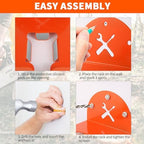 Upgraded Trimmer Rack Wall Mount - 8" Heavy Duty Weed Eater Hanger for Garage Wall, Garden Power Tool Holder Organizer Hooks for Grass Trimmer, Hedge Trimmer, Leaf Blower and Chainsaw, Orange, 3 Pack - Image 6
