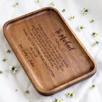 Personalized Son-in-Law Wooden Valet Tray, Custom Engraved Wood Catchall Tray for Keys, Watch, Wallet, Ring, Jewelry, Wedding Gift for Groom from Parent, Future Son in Law Gift, Bonus Son Gift for Men - Image 4