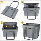 BALEINE 3PK Reusable Grocery Bags, Heavy Duty Shopping Tote Bag - Image 7