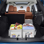 LHZK 2 Pack Utility Tote Bag with Metal Wire Frame and the Sides Rinforced, Large Tote Bag with Handle, Reusable Grocery Bags Foldable, Beach Bag, Car Tote (Gray, 18.5''x11.8''x11.5'') - Image 6