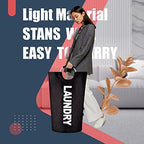 Caroeas Tall Laundry Basket 90L, Large Hamper, Freestanding Laundry Bag - Image 3