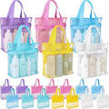 20 Pcs Mesh Beach Bags Bulk Portable Mesh Shower Caddy Bags with Zipper & 2 Pockets Hanging Toiletry and Bath Organizer for Beach Gym Camp Swimming Travel College Dorms (Macaron Color) by Yeyeplum