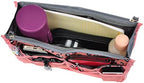 Vercord Purse Organizer Insert for Handbags Bag Organizers Inside Tote Pocketbook Women Nurse Nylon 13 Pockets Pink Leopard Large - Image 6
