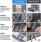 WISELIFE Storage Bags, Large Blanket Clothes Organization and Storage Containers for Bedding, Comforters, Foldable Organizer with Reinforced Handle, Clear Window,Sturdy Zippers,(Grey, 3 x 100L) | Large Blanketfor Bedding, Comforters, Foldable Organizer... - Image 5