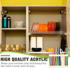Qinyoung Acrylic Straw Holder for Cabinet Door,Classic,Large,Milky Yellow - Image 5