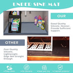 URMONA Waterproof Silicone Under Sink Mat 34'' x 22'' Shelf Liner for Kitchen and Bathroom, Cabinet and Counter Protector, Storage and Organizers, Litter Mat, Pet Cat Puppy Essentials(Green) - Image 5