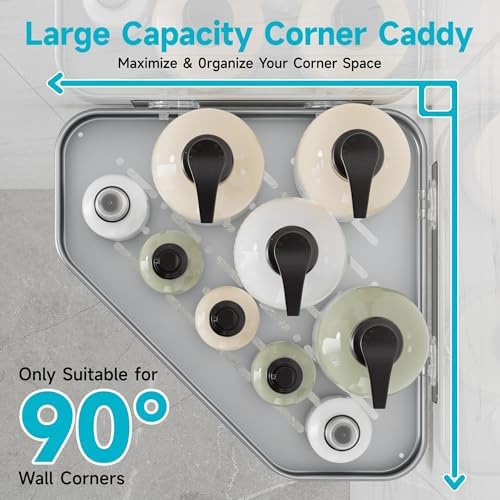 Veken Aluminum Corner Shower Caddy 4-Pack, Never Rust&Large Capacity,Silver - Image 4