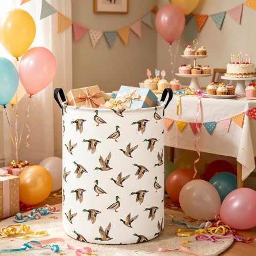 Mallard Duck Fabric Storage Bin Nursery Organizer Basket - Image 6
