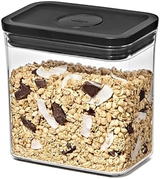 OXO Good Grips POP Container — Small Square Short — 1.7 Qt / 1.6 L — Matte Black, Organization and Storage Solution by Unknown