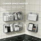 2 Pack Cabinet Door Organizer, Clear Storage Caddy, Adhesive Wall Mounted Organizer Bins, with Self Adhesive Tape, for Bathroom, Kitchen, Cabinet, Living Room - Image 2