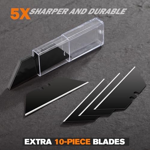 REXBETI Box Cutter 4-Pack, Utility Knife with Blade Storage, 36 Blades - Image 7