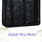 famichan Portable Mesh Shower Caddy, Gym Travel Camp Dorm Room Essentials for College Student Boy Girl, Bathroom Shower Bag - Black - Image 6