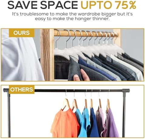 Techzoo Premium Velvet Hangers 50 Pack Ultra Thin Non Slip Adult Felt Space Saving Slim Suit Hanger for Closet Heavy Duty Coat Pants Jackets Dress Hangers 360° Swivel Hook Hold Upto 10 lbs White - Image 6