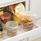 iDesign Plastic Stackable Pantry Bin with Handles, Set of 2, Clear - Image 3
