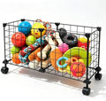 Metal Storage Basket with Wheels, Rolling Utility Cart for Dog Toys, Blankets & Sports Equipment, Mobile Tote Bin for Home, Garage, Storage Solution for Entryway, Laundry Room & Outdoor Patio by Unknown