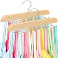 Tank Top Hanger with Premium Wood, 24 Large Capacity, Space Saving,360 Degree Rotating, Foldable Metal Hooks, Tank Tops by RESOVO