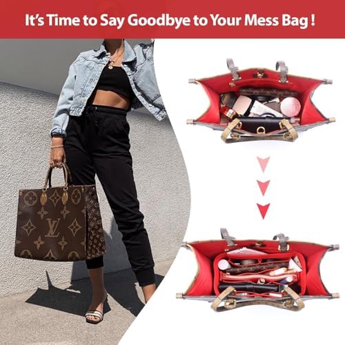 OMYSTYLE Purse Organizer Insert, Felt Tote Bag Organizer Insert with 5 Sizes, Handbag Dividers for Inside Purse, Compatible with Longchamp, Neverful, Speedy and More - Image 3
