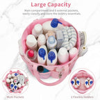 Shower Caddy Portable for College Dorm Room Essentials, Hanging Shower Caddy with Hook and Drawstring, Quick Dry Mesh Shower Bag with 6 Pockets for Bathroom, Swimming, Gym, Camping, Beach, Travel - Image 2
