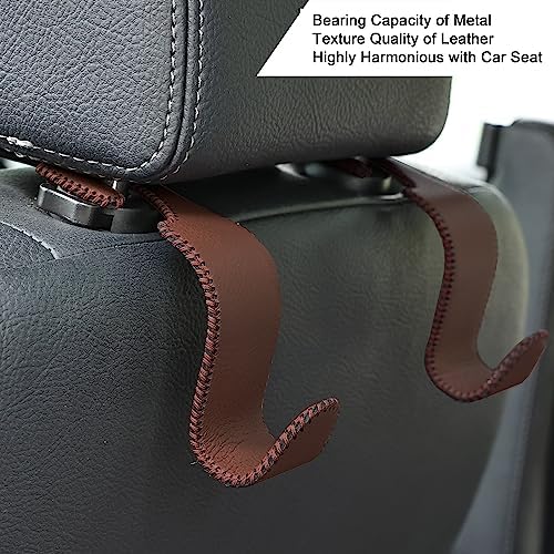 4-Pack Car Headrest Hooks Holds 55lbs Seat Storage Organizer for Bags - Image 4
