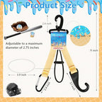 6pcs Blue Ice Cream Drip Baseball Softball Dugout Organizer Bat Holder Rack Fence Hook for Bag Helmet Glove with Name Tags for Boy Girl Team Gifts Coach Mom Must Have Gear Accessory - Image 2