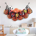 Sports Ball Storage Net,Hanging Basket Organizer Net for Basketballs,Volleyballs Soccer, Sport Equipment Organizer Storage Mesh Bag,Garage Ball Storage,Football Soccer Sports Ball Mesh Net - Image 3