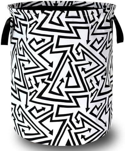 Abstract Arrow Laundry Basket Oxford Cloth Foldable Hamper 18.9x16.5In by SELIONLIKN