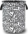 Abstract Arrow Laundry Basket Oxford Cloth Foldable Hamper 18.9x16.5In by SELIONLIKN
