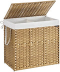 SONGMICS Laundry Hamper with Lid, 43.2Gal (160 L) Synthetic Rattan,Foldable by Unknown