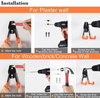 AOBEN Garage Hooks Heavy Duty, Steel Garage Storage Hooks, Utility Tool Hangers and Combinable Wall Mount for Organizing Ladders, Bikes, Hoses, and More Equipment (Large J, 10 Pack) - Image 5