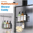 YUOROS 304 Stainless Steel Hanging Shower Caddy (Black) - Image 2