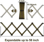 WEBI Accordion Wall Hanger,Expandable Wooden Hat Rack for Wall Mounted Coat Rack,Accordion Hat Hooks Holder for Baseball Caps,14 Peg,Dark Walnut - Image 6