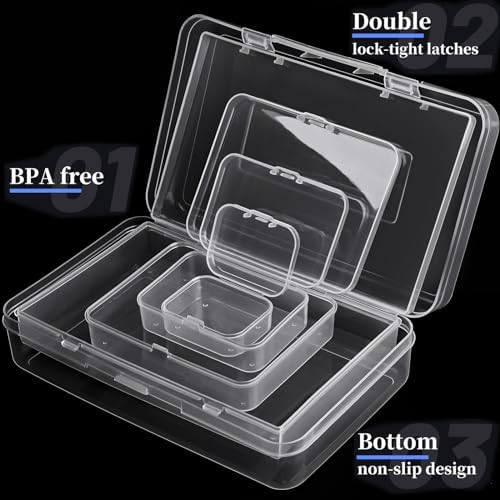 Clear Small Plastic Storage Containers with Lids, 28 Pack - Image 3