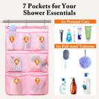 Fammart Mesh Shower Caddy Hanging, Quick-Drying Shower Organizer with 7 Pockets, Portable Bathroom Organizers and Storage for Shampoo, Soap, Loofah, Travel, and Cruise Essentials - Image 2