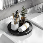 VeyFey Turntable Vanity Tray, 10 Inch Bamboo Countertop Organizer by VeyFey