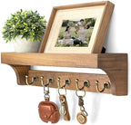 Rebee Vision Acacia Wood Key Holder Wall Mount for Room Decor, Brown by REBEEVISION