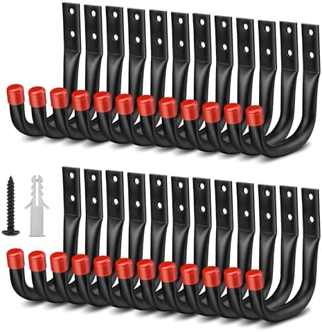 Nacial 24 Pack Heavy Duty Garage Hooks, 3.5" Wall Hooks with EVA Pads by NacialPromise-Consumersfirstalways