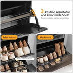 Shoe Cabinet with 2 Flip Drawers, Narrow Entryway Rack, Black - Image 5
