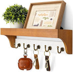 Rebee Vision Key Holder Wall Mount for Home Decor, Light Brown & White by REBEEVISION