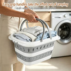 2 Pack Collapsible Laundry Baskets with Comfort Handles, 10.6 Gallon Collapsible Laundry Clothes Hamper Portable Space Saving Pop-Up Laundry Hamper Storage Container - Image 5