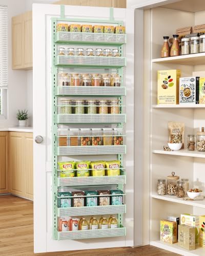 SNTD 8 Tiers Over the Door Organizer, 17" W x 6" D x 69" H, Green by SNTD