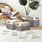 DECOMOMO Storage Bins, Large Fabric Storage Baskets for Shelves 3 Pack - Image 4