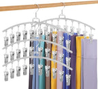 4 Pack Legging Organizer for Closet, Metal Gym Clothes Organizer w/40 Clips Holds 40 Leggings, Scarf Hangers Space Saving, Closet Organizers and Storage, Room Organization Essentials, Grey by Unknown