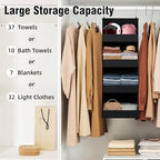 GRANNY SAYS 4-Shelf Hanging Organizer, Wall Mount, Fabric, 1-Pack | 44 lb Capacity, No-Sag Support, Keeps Clothes Neat, Folds Flat, Fits RV, Dorm & Small Closets - Image 6