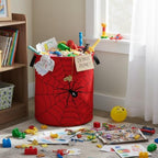Baby Laundry Basket Baby Nursery Hamper Kids Laundry Basket Toy Storage Bin for Boys Room Decor Gift Baskets for Bedroom Bathroom(Spider Web) - Image 5