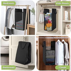 FENTEC 1 Pack Black Hanging Laundry Hamper，Laundry Hamper Bag with Handles - Image 7