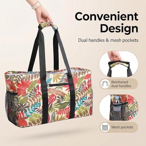 Extra Large Utility Tote Bag - Reusable Grocery Bags Foldable Heavy Duty - Image 5