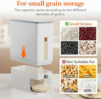 Lifewit Rice Dispenser 25 Lbs, Airtight Storage with Cup, 2 Pack White - Image 6